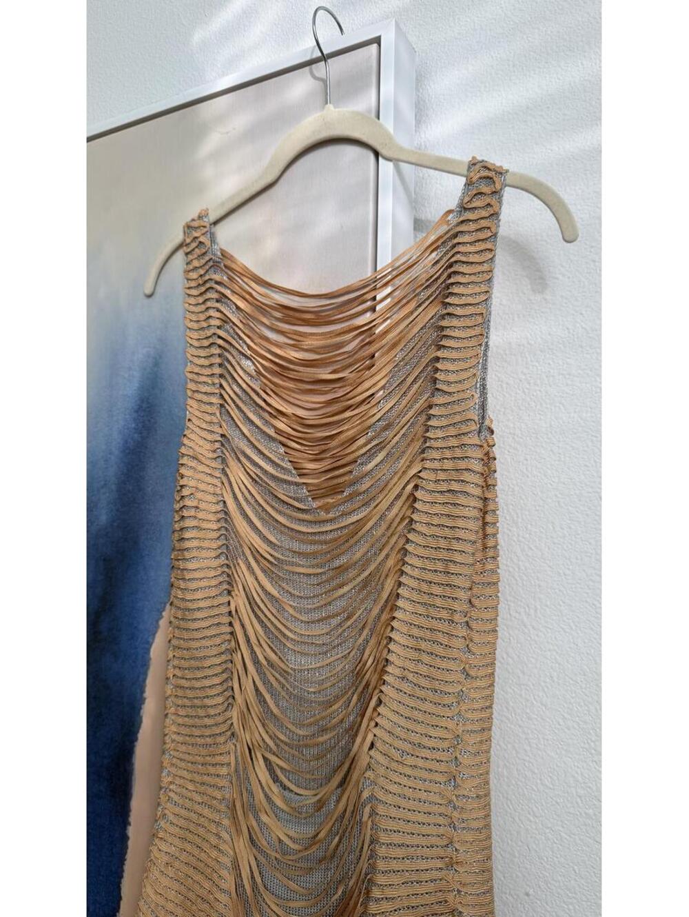 Pepa Pombo Metallic Knit Mini Dress - Picture 6 of 9